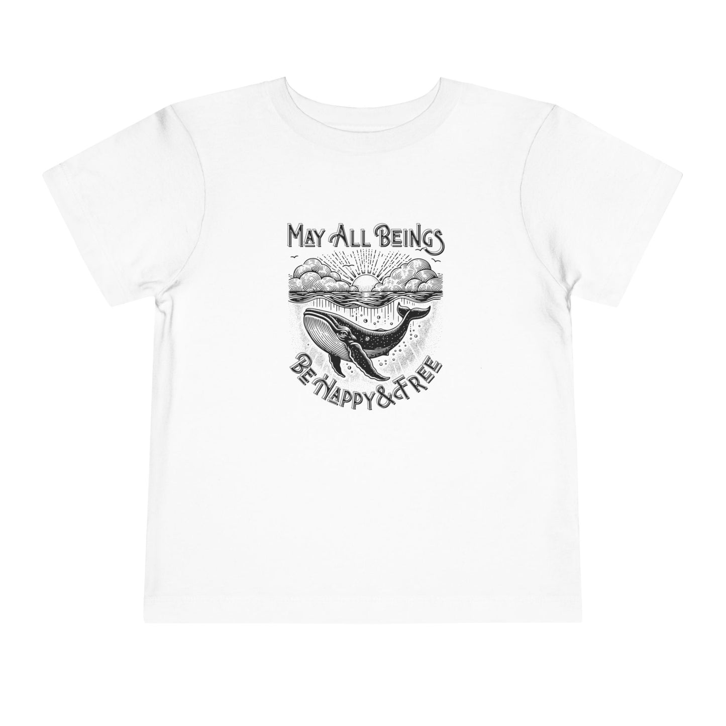 Happy & Free - Unisex Toddler/Kid - Front Print on Light & Dark Tees👕