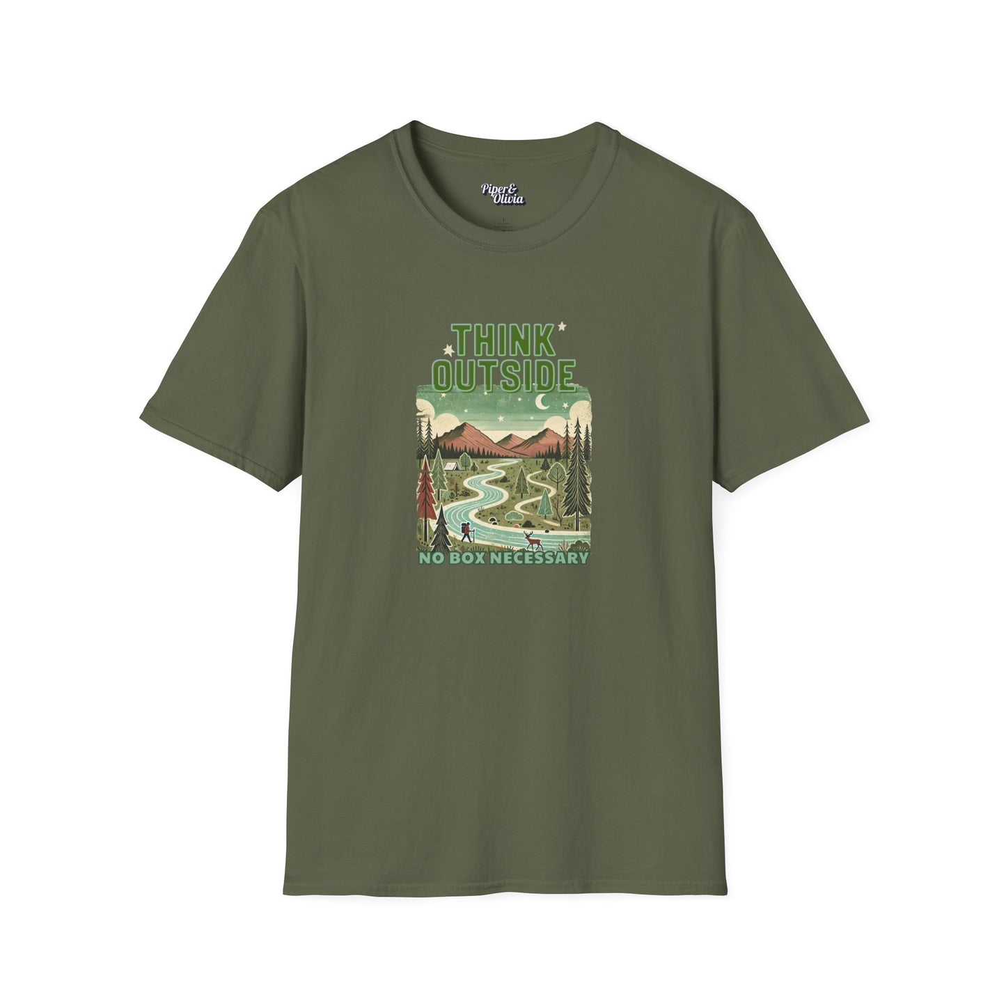 Think Outside - Unisex - On Dark and Light Colored Tee👕