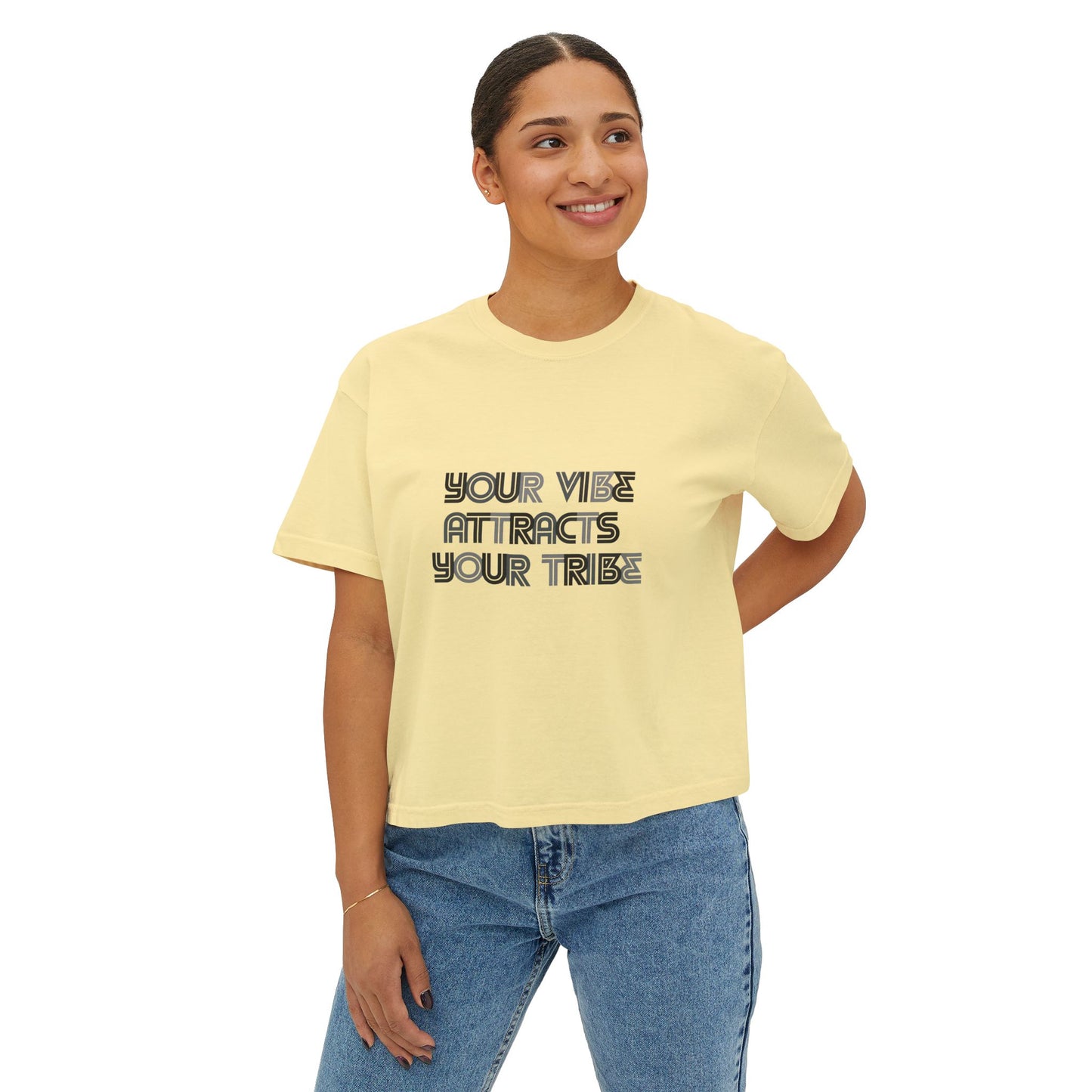 Your Vibe Attracts Your Tribe - Woman's Boxy Tee π