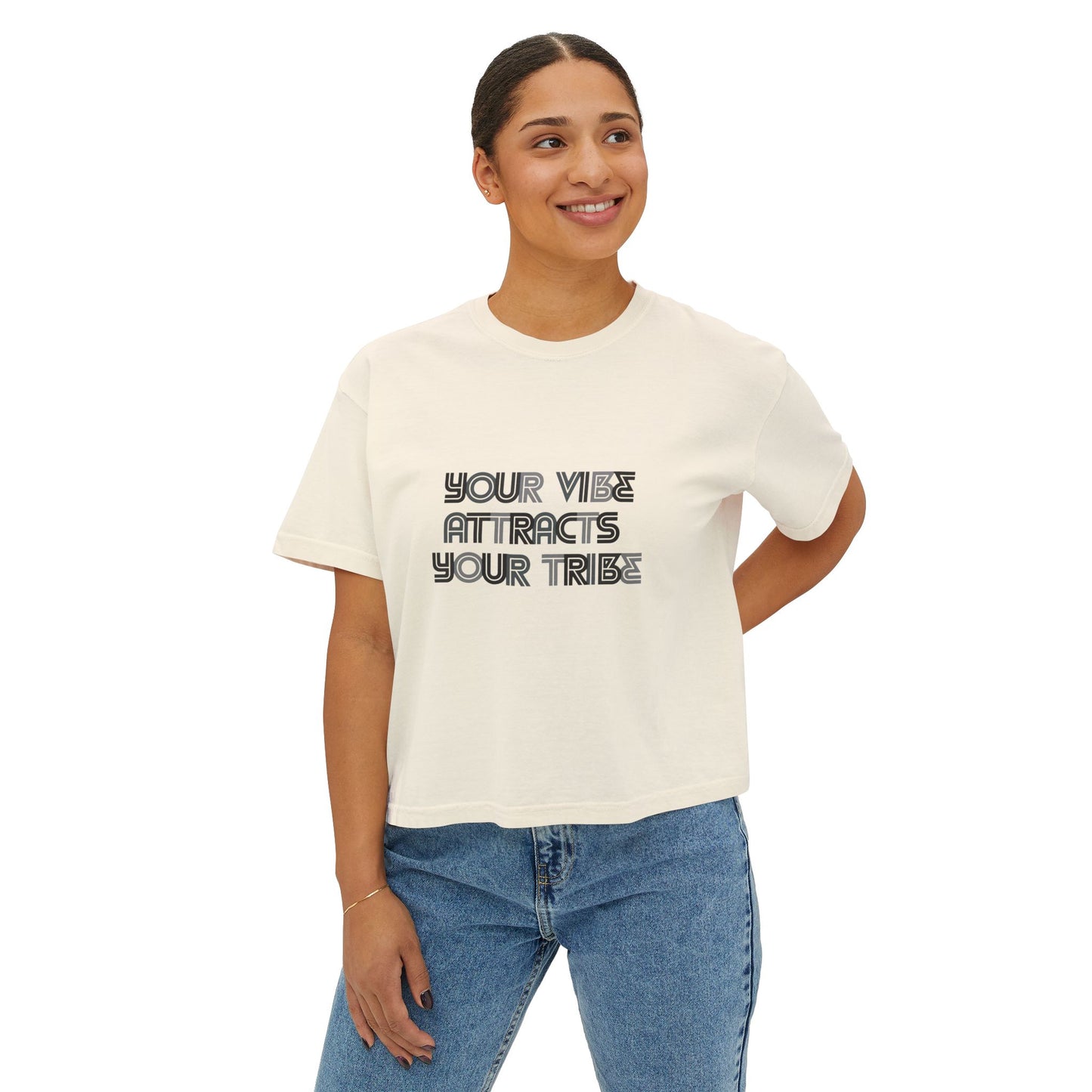 Your Vibe Attracts Your Tribe - Woman's Boxy Tee π