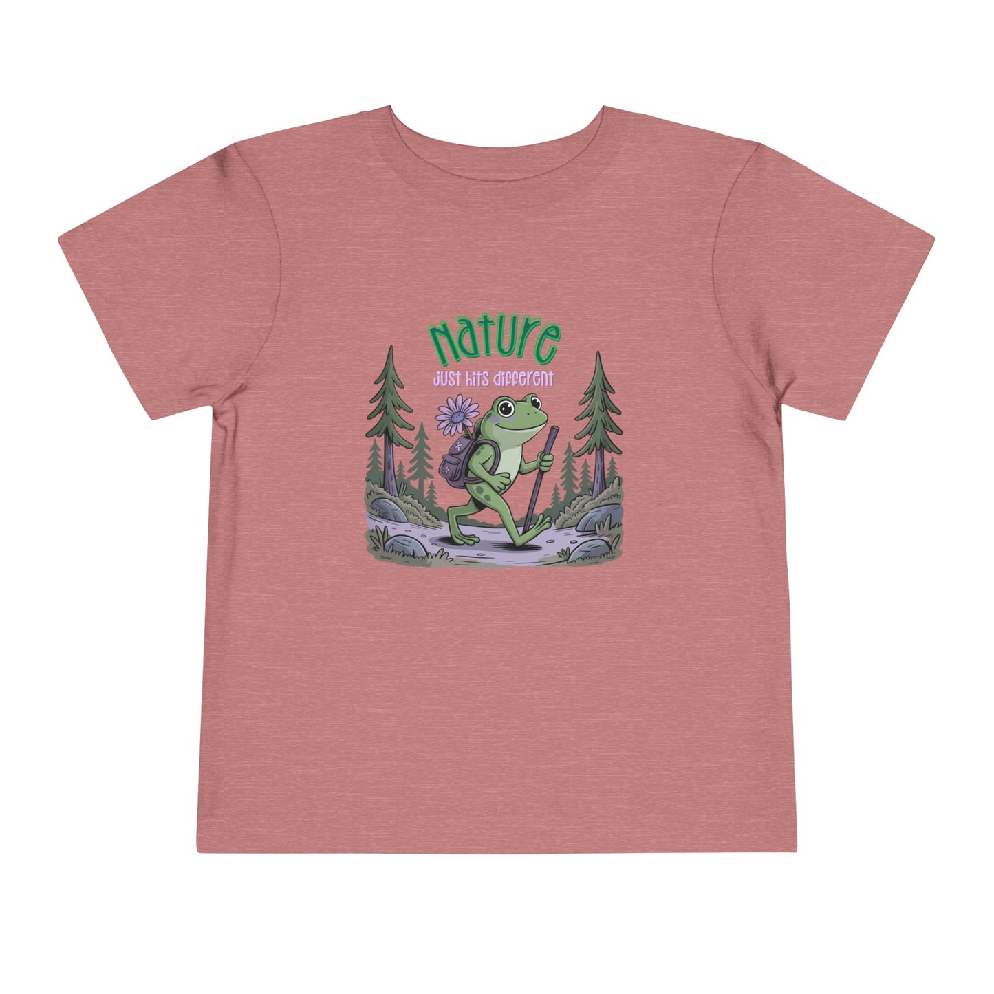 Nature Hits Different - Unisex Toddler/Kid - Front Print on Light & Dark Tees 👕