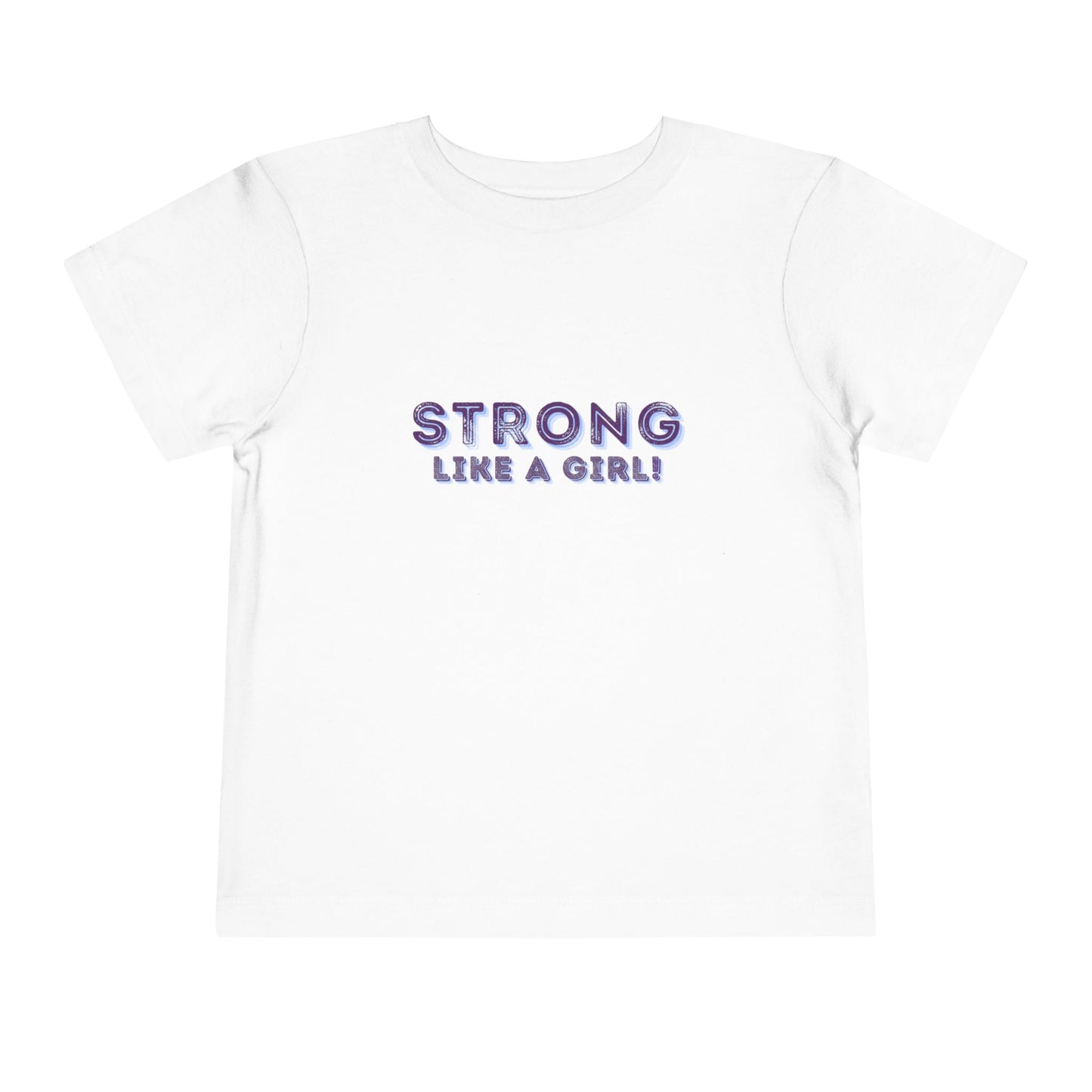 Strong As A Girl - Unisex Toddler/Kid - Front Print on Light & Dark Tees 👕