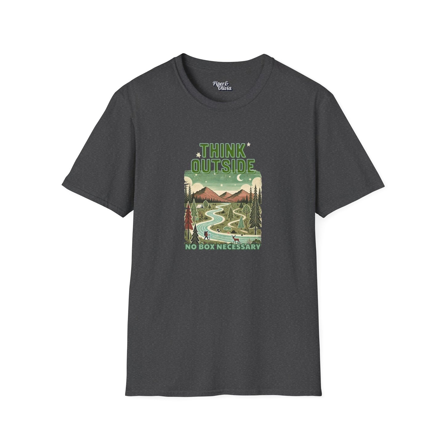 Think Outside - Unisex - On Dark and Light Colored Tee👕