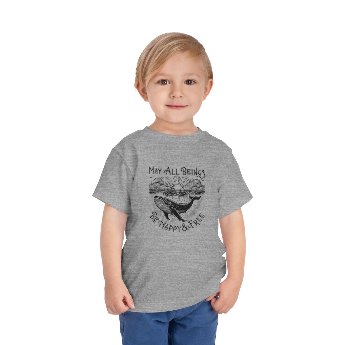 Happy & Free - Unisex Toddler/Kid - Front Print on Light & Dark Tees👕