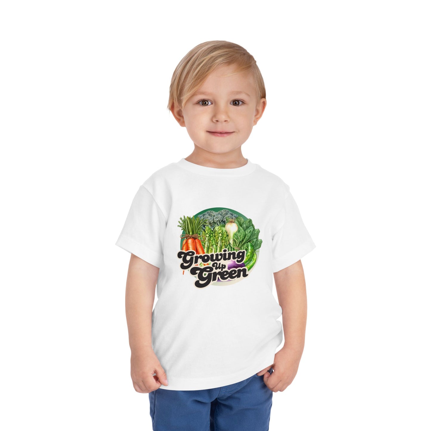 Growing Up Green - Unisex Toddler/Kid - Front Print on Light & Dark Tees👕