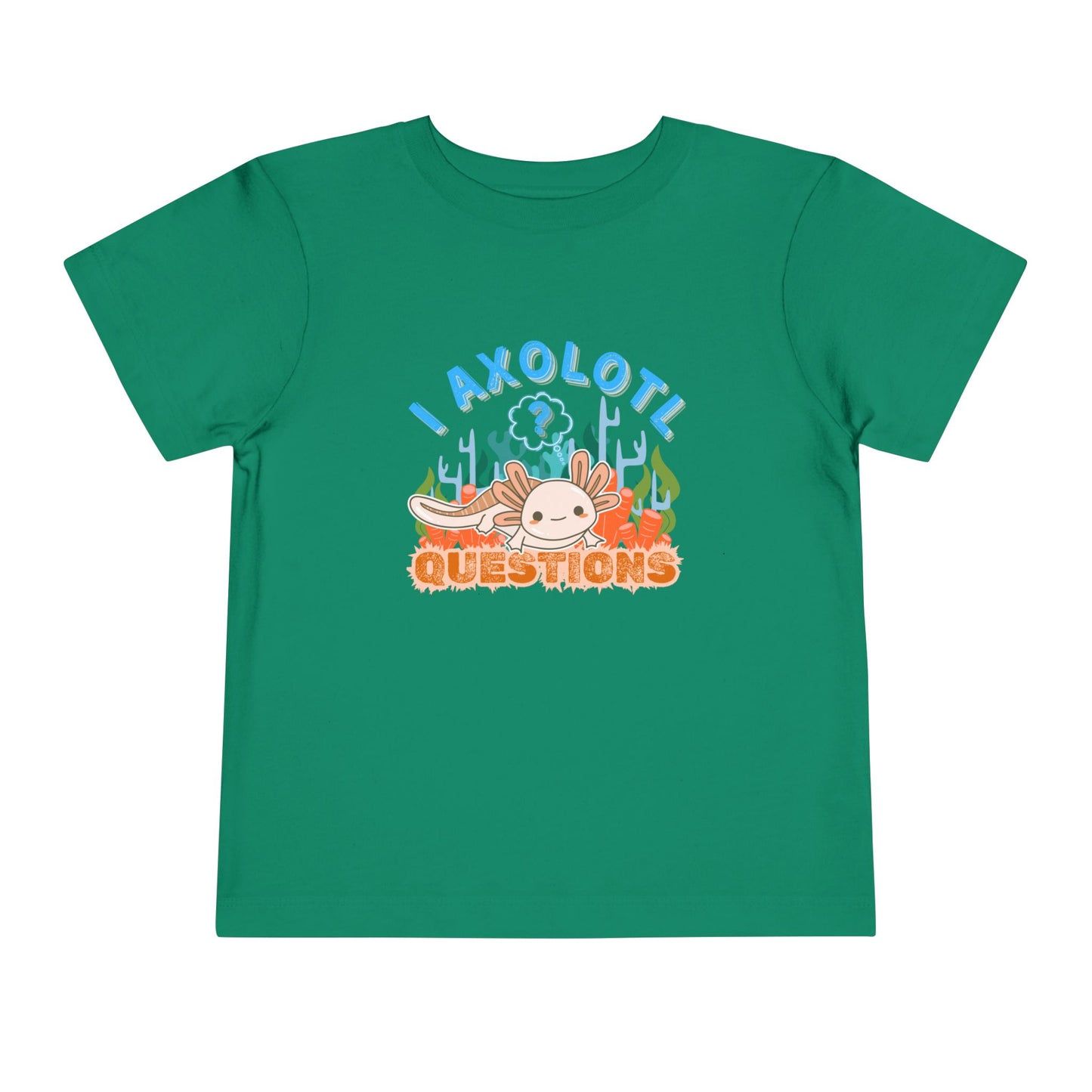 Axolotl Questions - Unisex Toddler/Kid - Front Print on Light & Dark Tees 👕