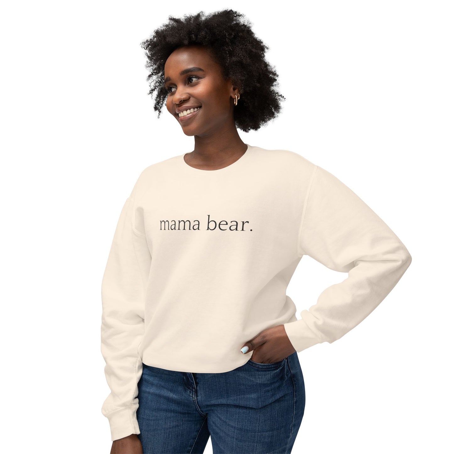 Mama Bear - Unisex - On Dark Lightweight Crewneck Sweatshirt π