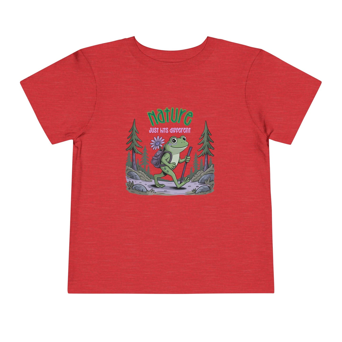 Nature Hits Different - Unisex Toddler/Kid - Front Print on Light & Dark Tees 👕