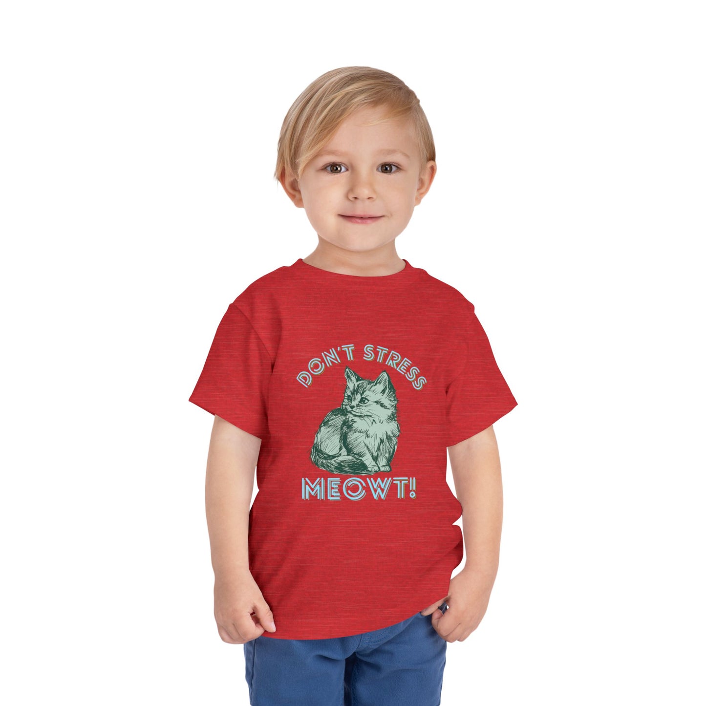 Stress Meowt - Unisex Toddler/Kid - Front Print on Light & Dark Tees 👕