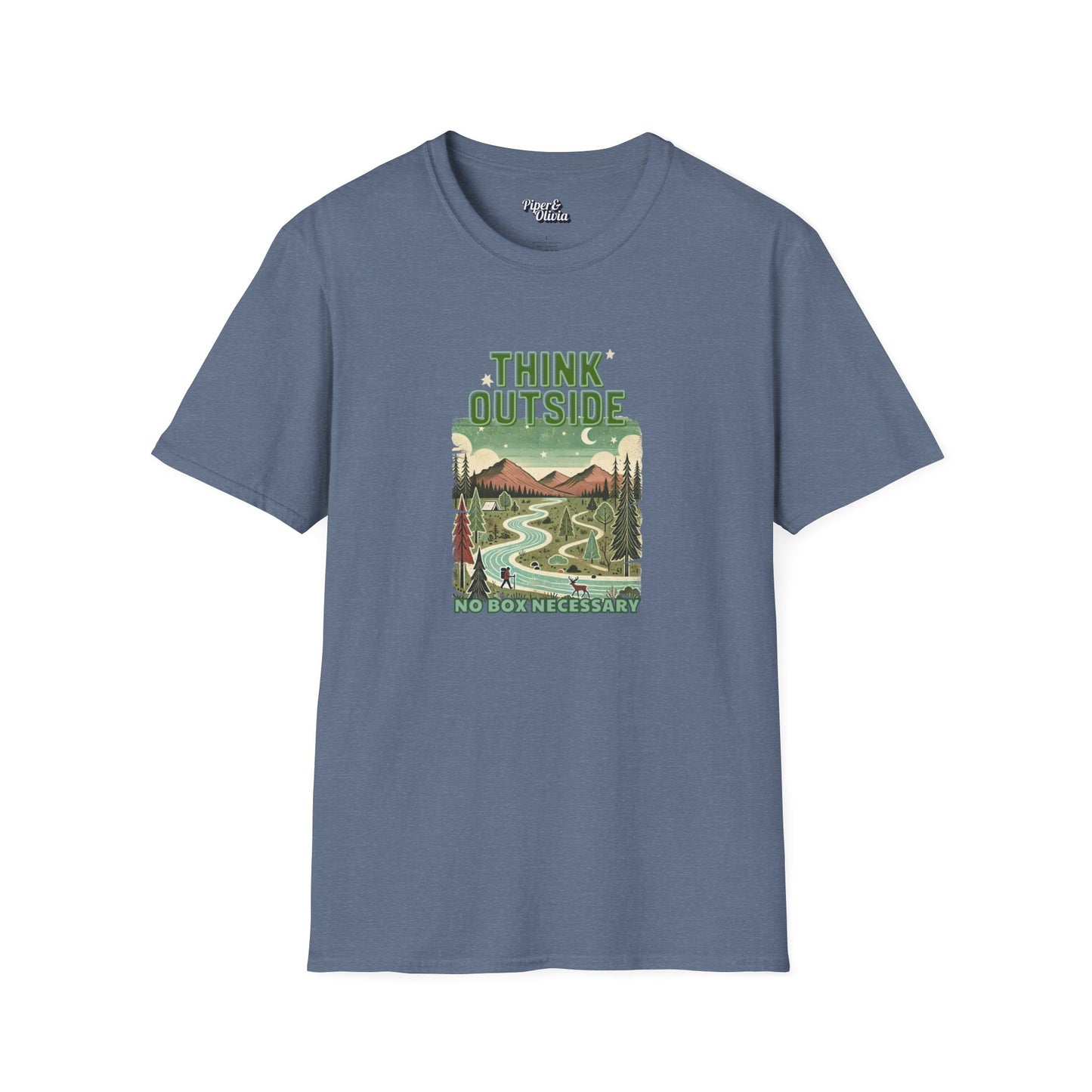 Think Outside - Unisex - On Dark and Light Colored Tee👕