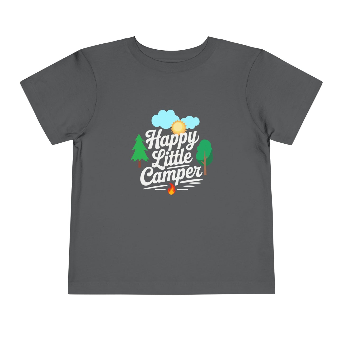 Happy Little Camper - Unisex Toddler/Kid - Front Print on Light & Dark Tees 👕