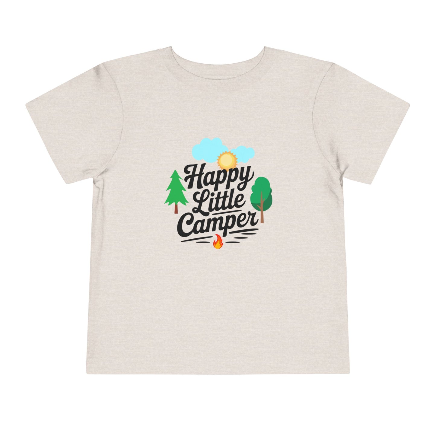 Happy Little Camper - Unisex Toddler/Kid - Front Print on Light & Dark Tees 👕