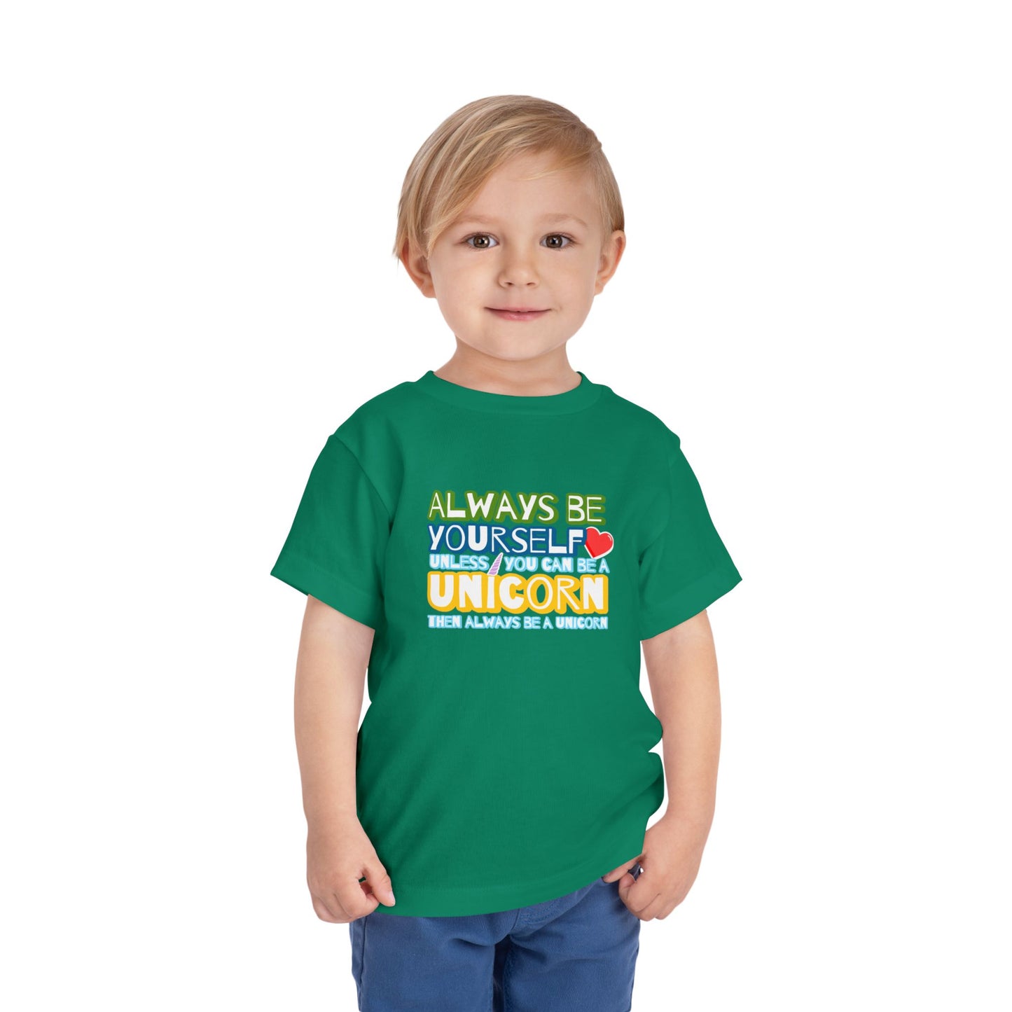 Be A Unicorn - Unisex Toddler/Kid - Front Print on Light & Dark Tees👕