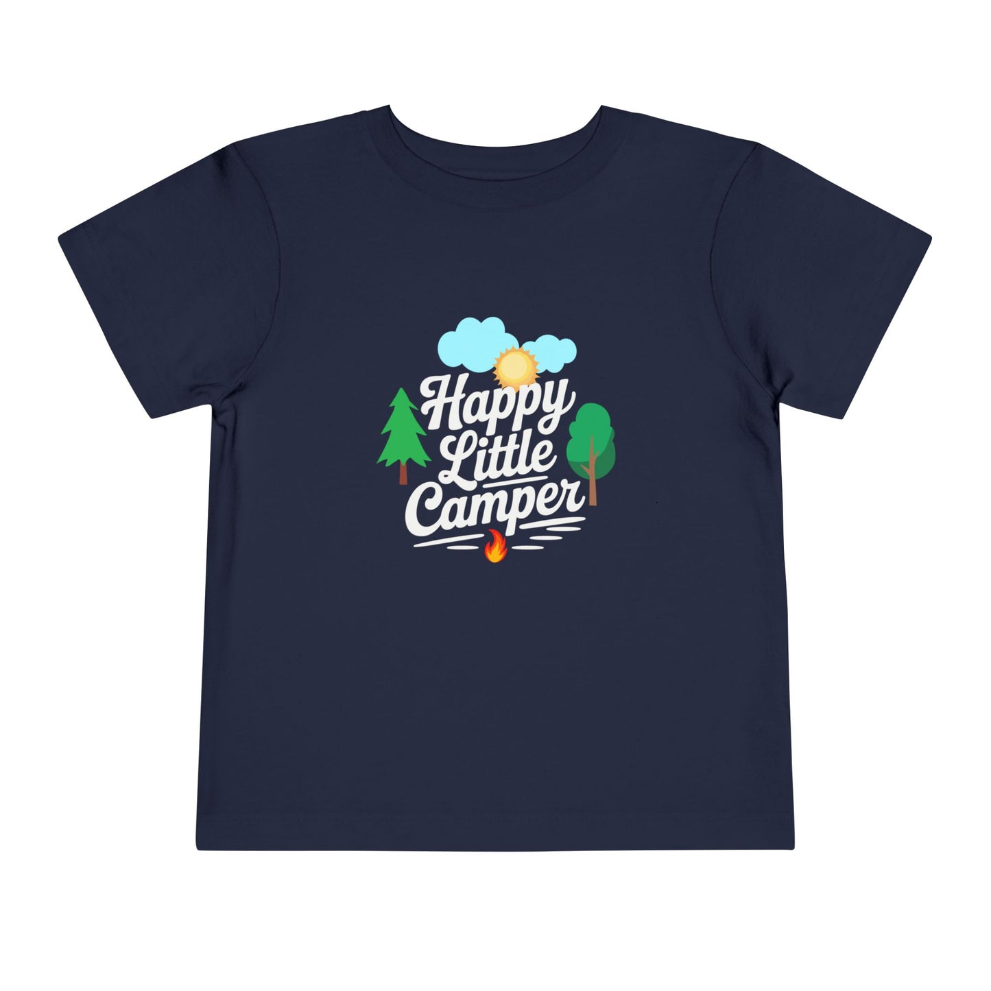 Happy Little Camper - Unisex Toddler/Kid - Front Print on Light & Dark Tees 👕