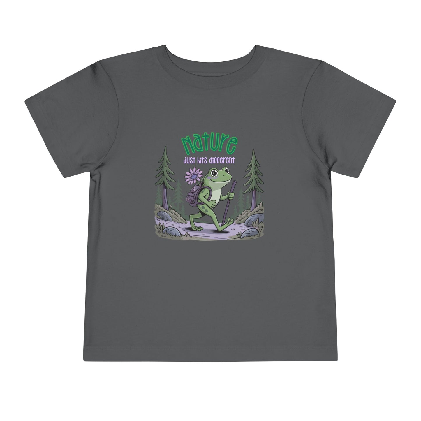 Nature Hits Different - Unisex Toddler/Kid - Front Print on Light & Dark Tees 👕