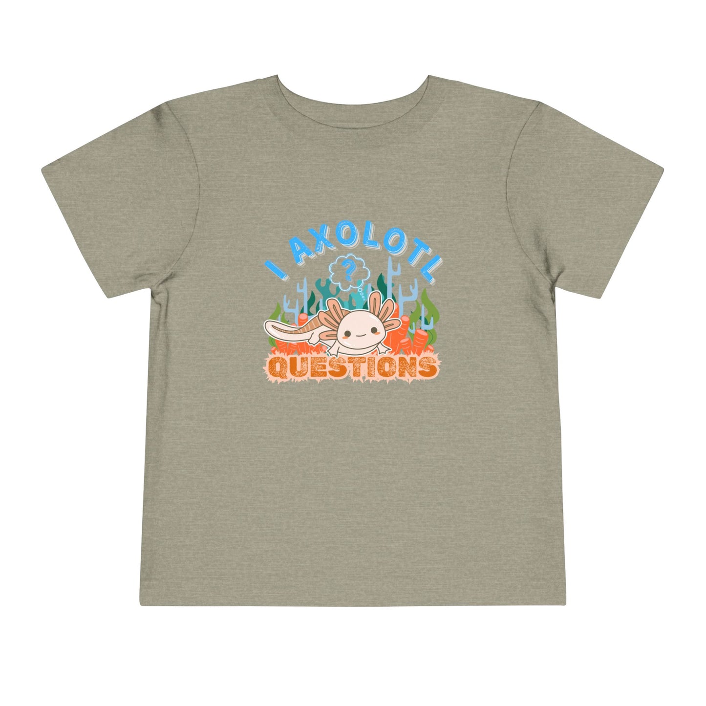 Axolotl Questions - Unisex Toddler/Kid - Front Print on Light & Dark Tees 👕