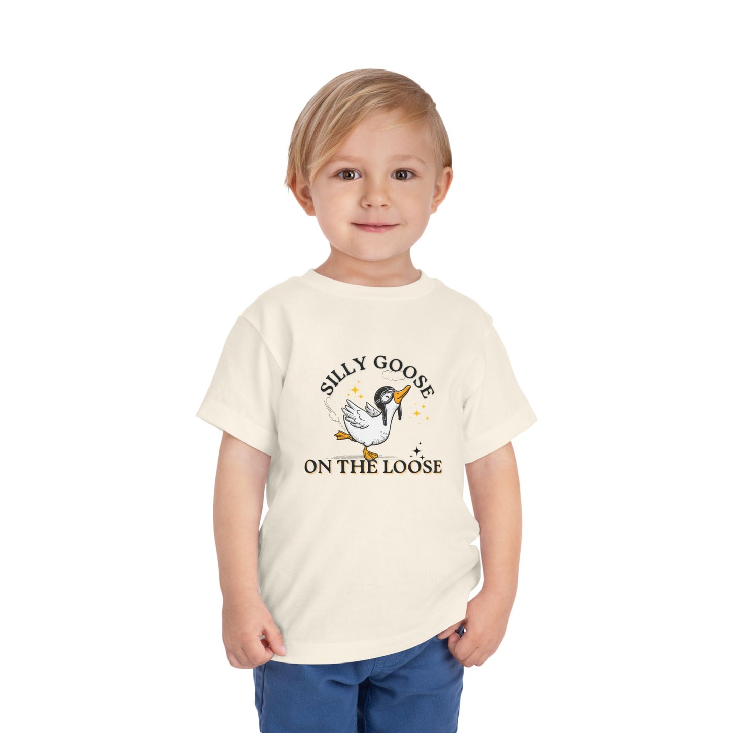 Silly Goose - Unisex Toddler/Kid - Front Print on Light & Dark Tees ๐