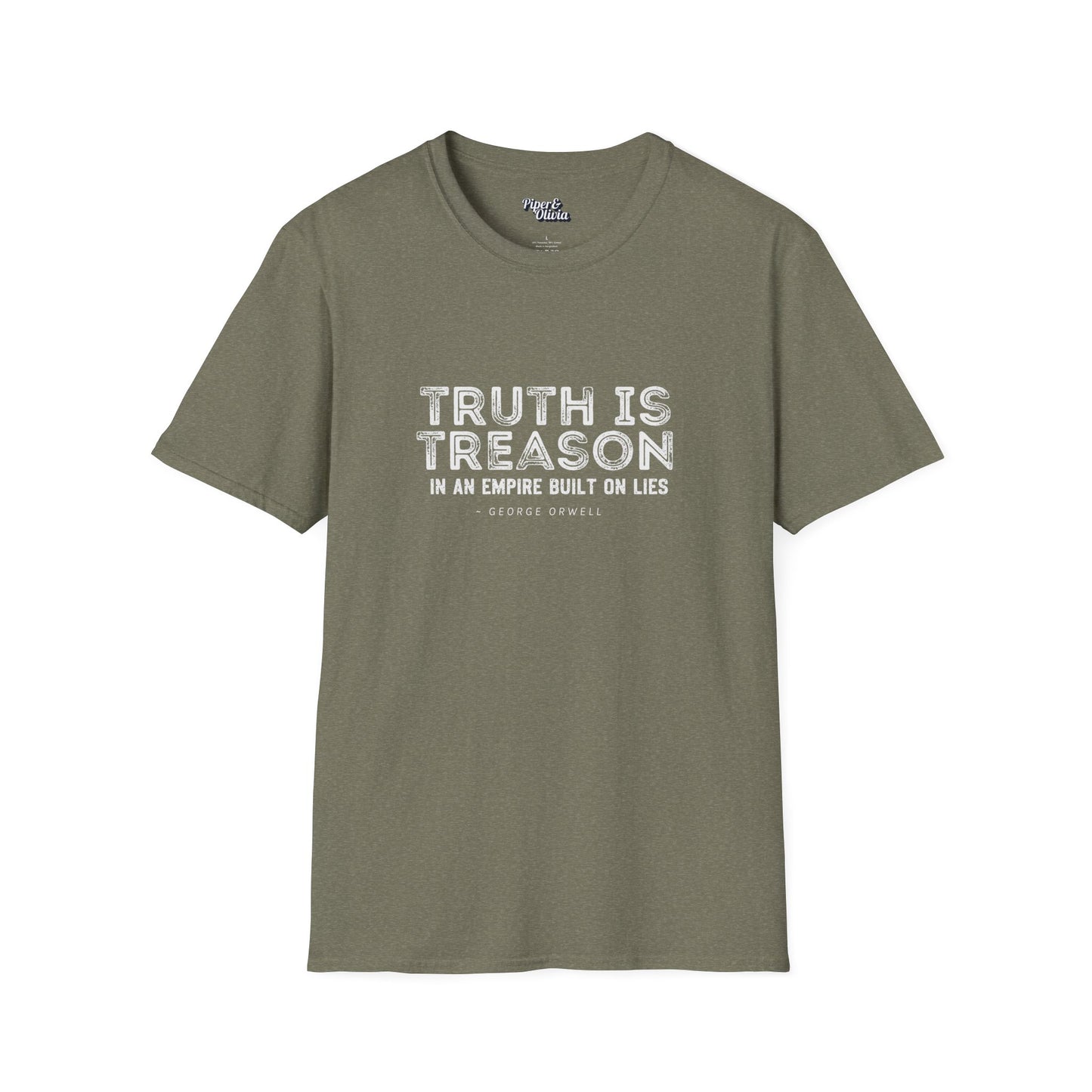 Truth Is Treason - Unisex - Front & Back Print On Dark and Light Colored Tee👕