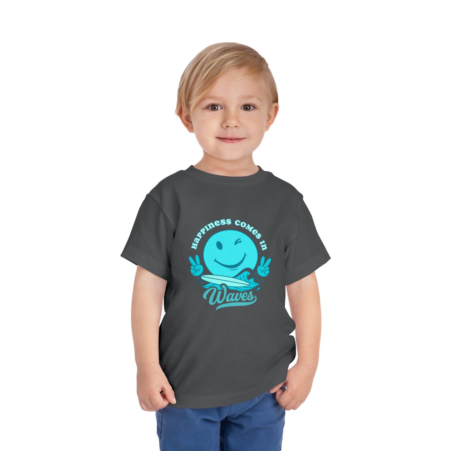 Happiness in Waves- Toddler/Kid - on Light & Dark Tees👕