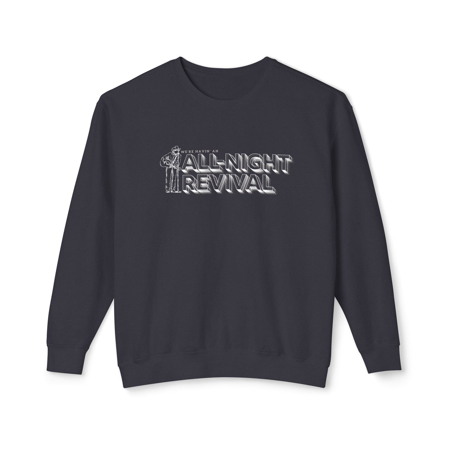 All Night Revival - Unisex - On Dark Lightweight Crewneck Sweatshirt π