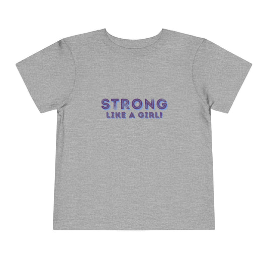 Strong As A Girl - Unisex Toddler/Kid - Front Print on Light & Dark Tees 👕
