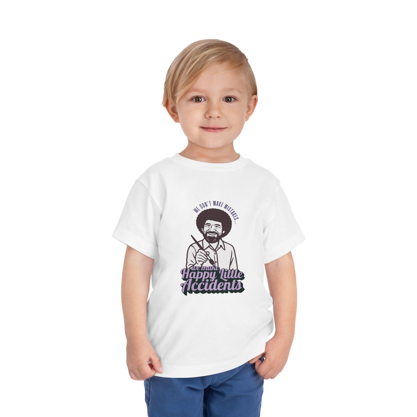 Bob Ross - Unisex Toddler/Kid - Front Print on Light & Dark Tees ๐