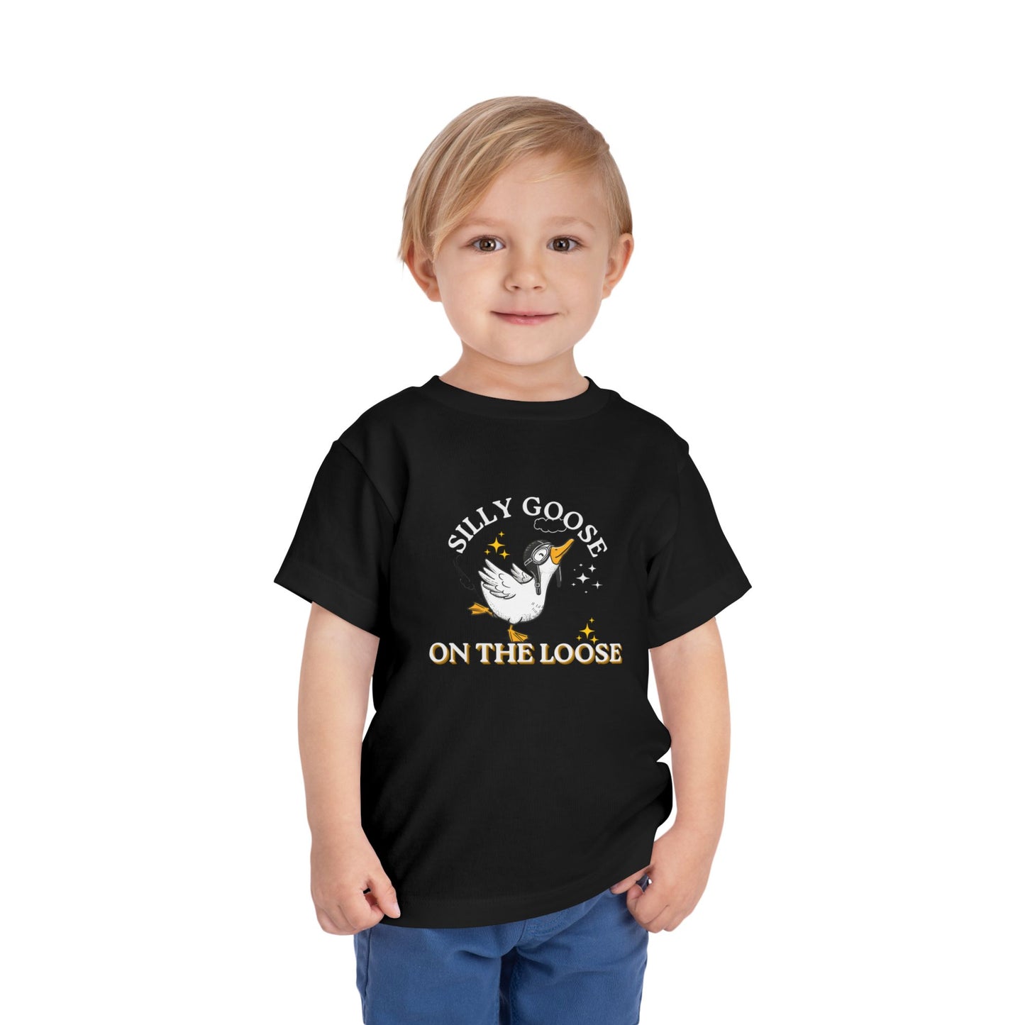 Silly Goose - Unisex Toddler/Kid - Front Print on Light & Dark Tees ๐