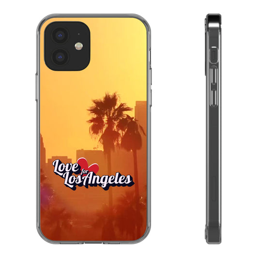 Love 4 Los Angeles - Phone Case - Clear Cases with Sunset Design📱