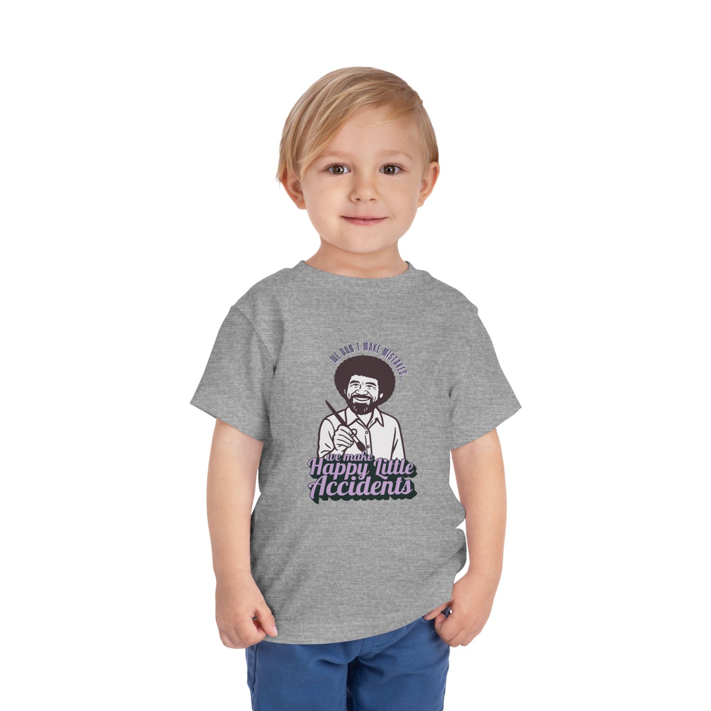 Bob Ross - Unisex Toddler/Kid - Front Print on Light & Dark Tees ๐