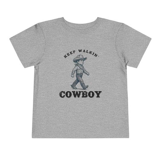 Keep Walkin Cowboy - Unisex Toddler/Kid - Front Print on Light & Dark Tees👕