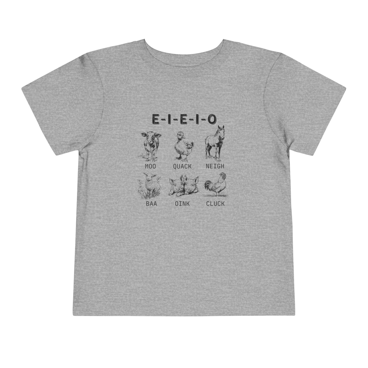 E-I-E-I-O - Unisex Toddler/Kid - Front Print on Light & Dark Tees 👕