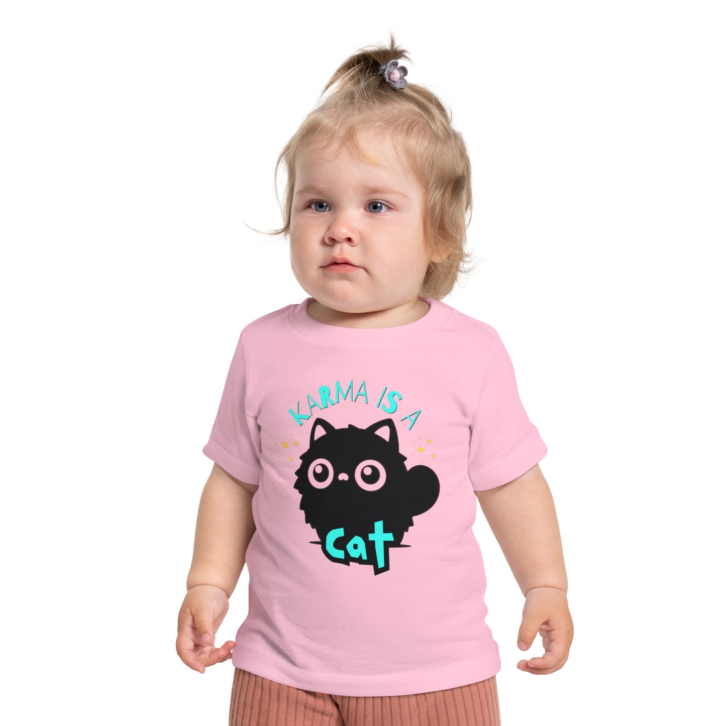 Karma is a Cat - Unisex Baby/Toddler - on Light & Dark Tees👕