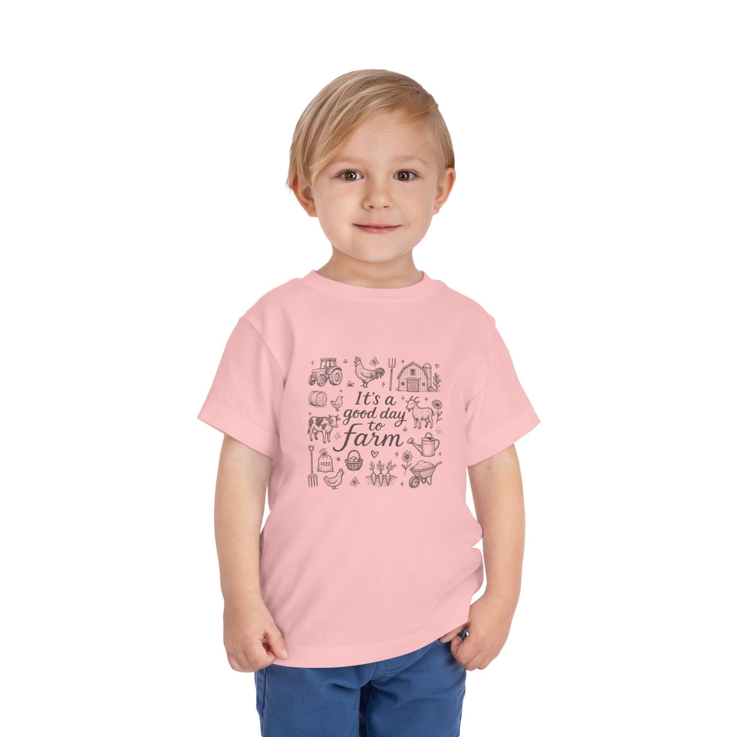 Good Day To Farm - Unisex Toddler/Kid - Front Print on Light & Dark Tees👕
