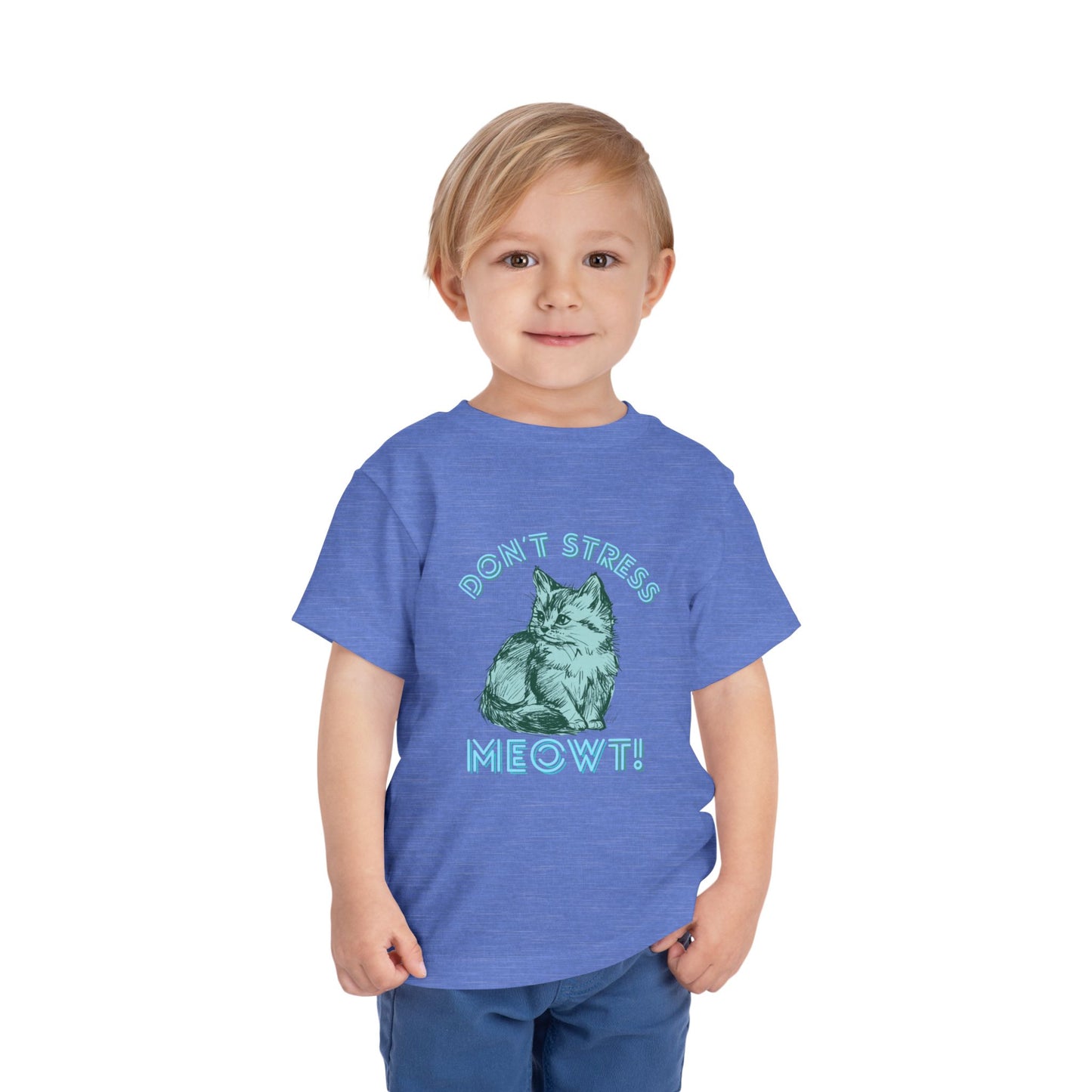 Stress Meowt - Unisex Toddler/Kid - Front Print on Light & Dark Tees 👕
