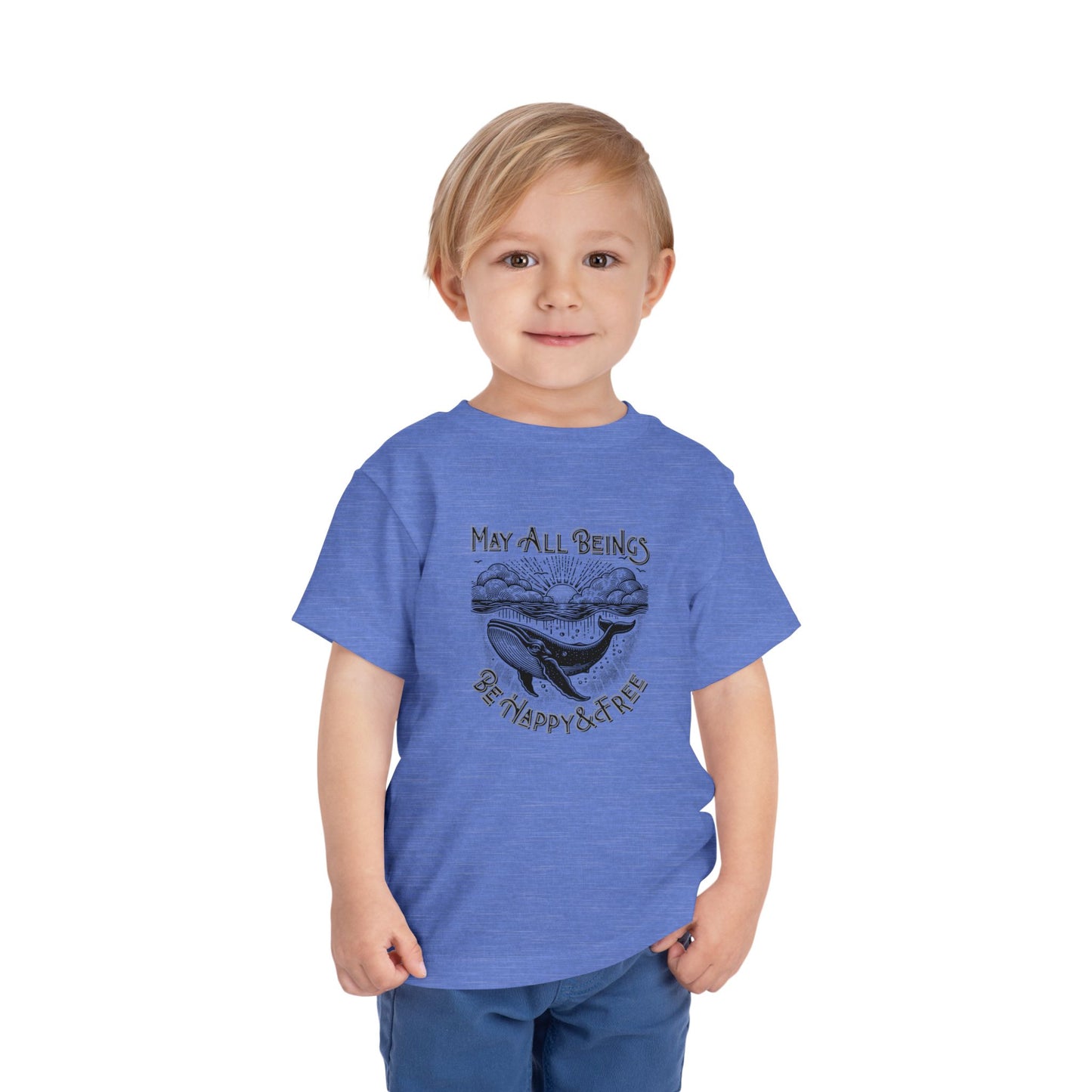 Happy & Free - Unisex Toddler/Kid - Front Print on Light & Dark Tees👕