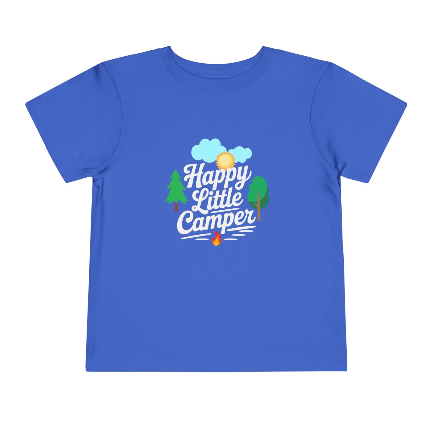 Happy Little Camper - Unisex Toddler/Kid - Front Print on Light & Dark Tees 👕