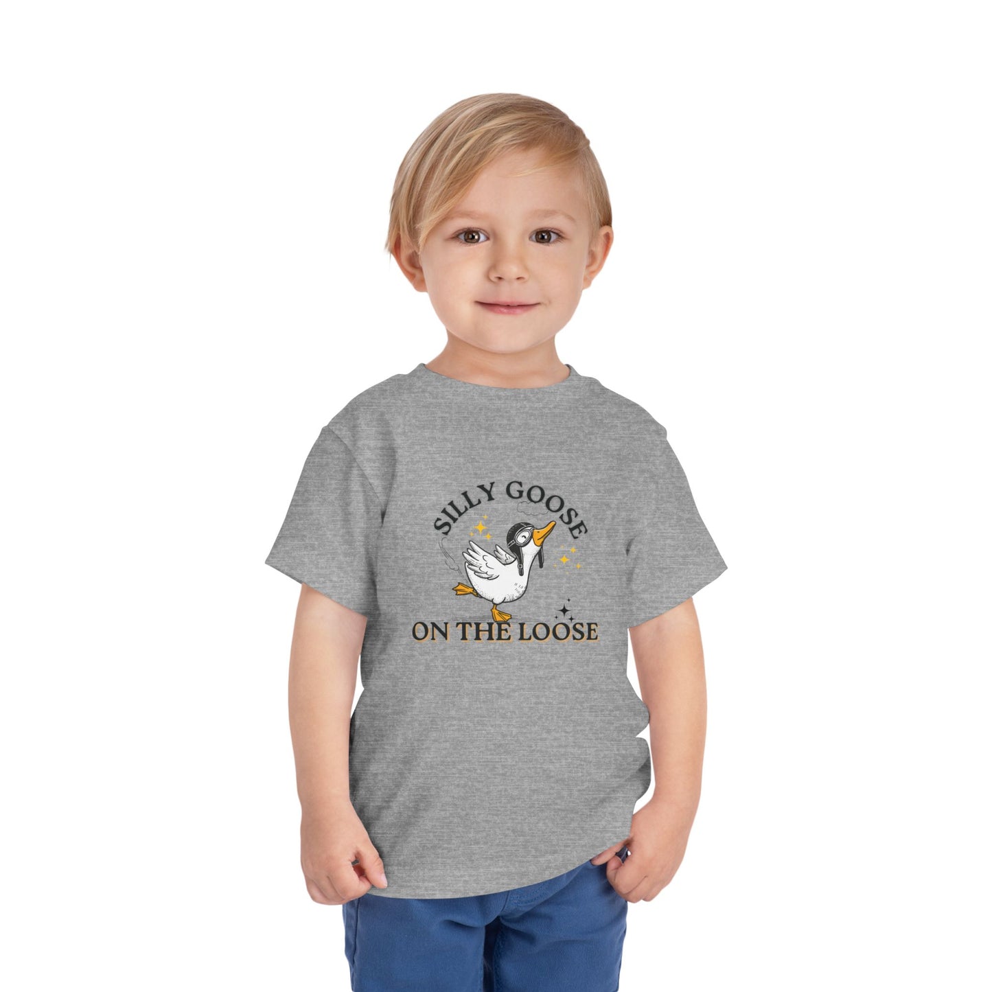 Silly Goose - Unisex Toddler/Kid - Front Print on Light & Dark Tees ๐