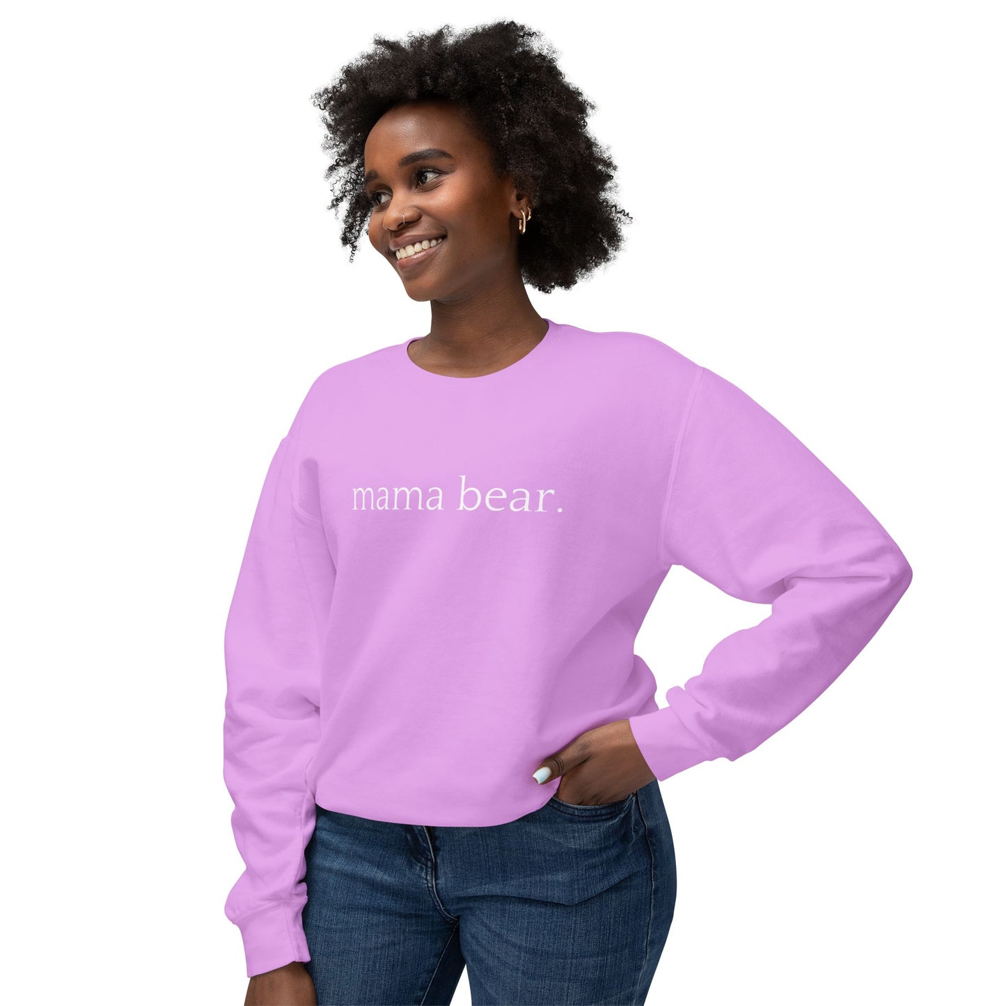 Mama Bear - Unisex - On Dark Lightweight Crewneck Sweatshirt π