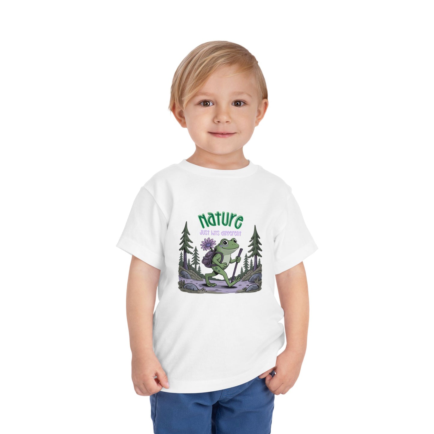 Nature Hits Different - Unisex Toddler/Kid - Front Print on Light & Dark Tees 👕
