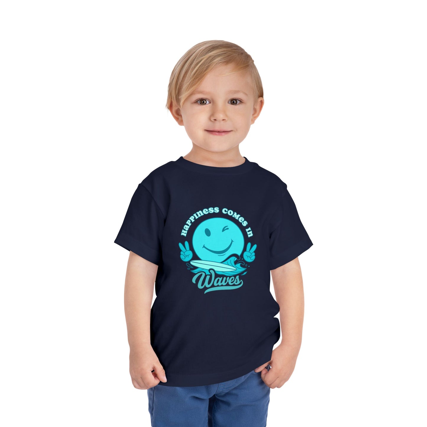 Happiness in Waves- Toddler/Kid - on Light & Dark Tees👕