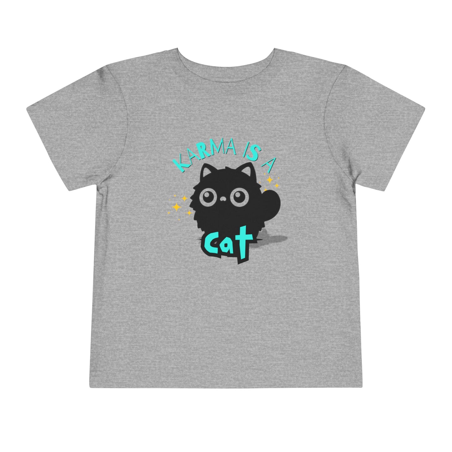 Karma is a Cat - Unisex Toddler/Kid - Front Print on Light & Dark Tees👕