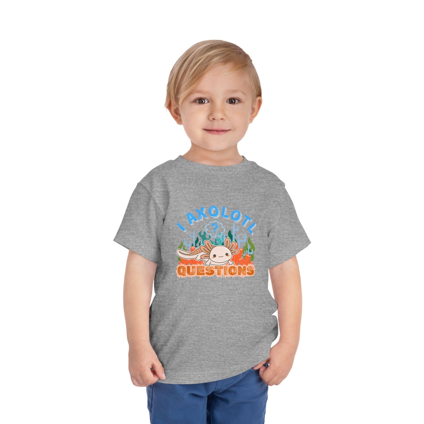 Axolotl Questions - Unisex Toddler/Kid - Front Print on Light & Dark Tees 👕
