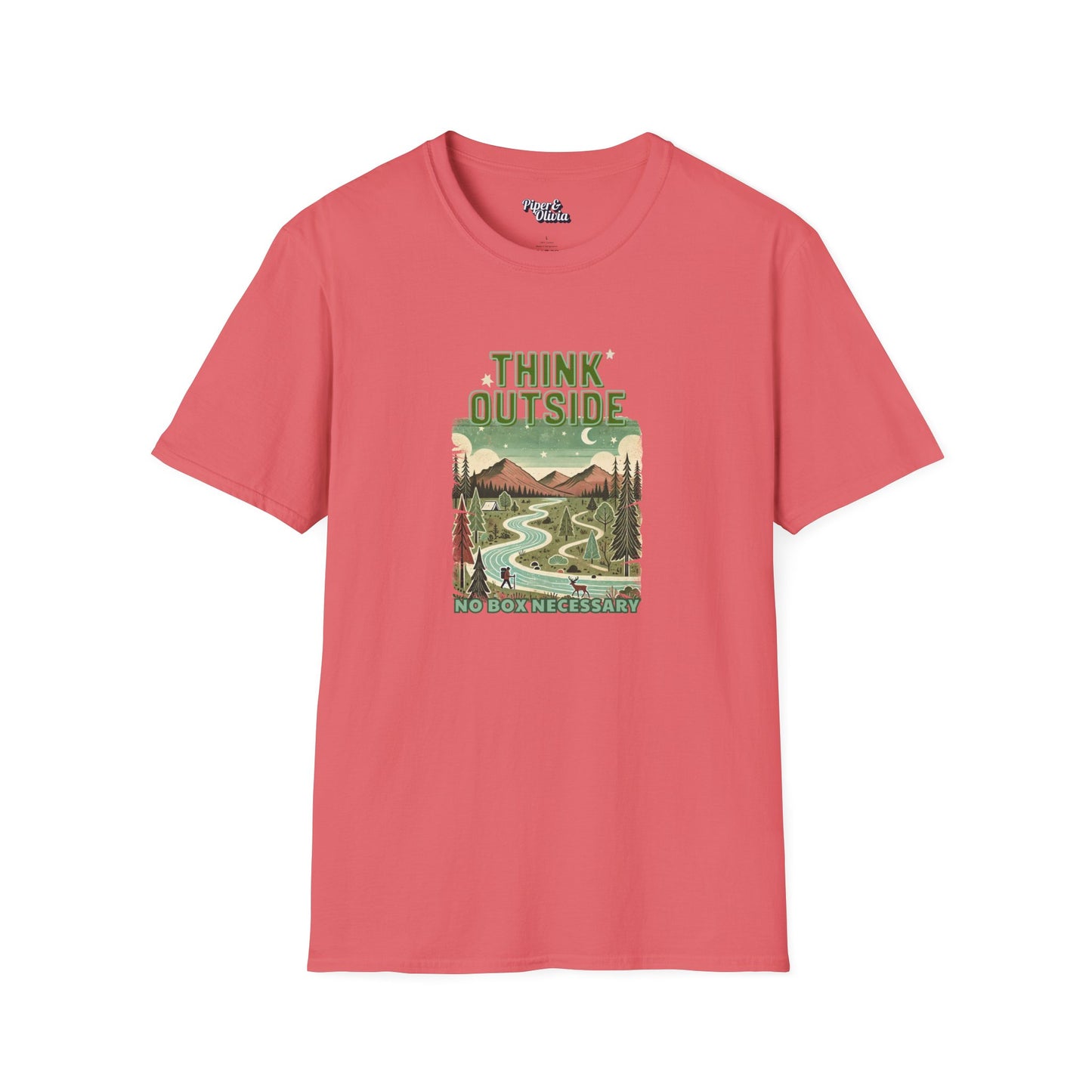 Think Outside - Unisex - On Dark and Light Colored Tee👕