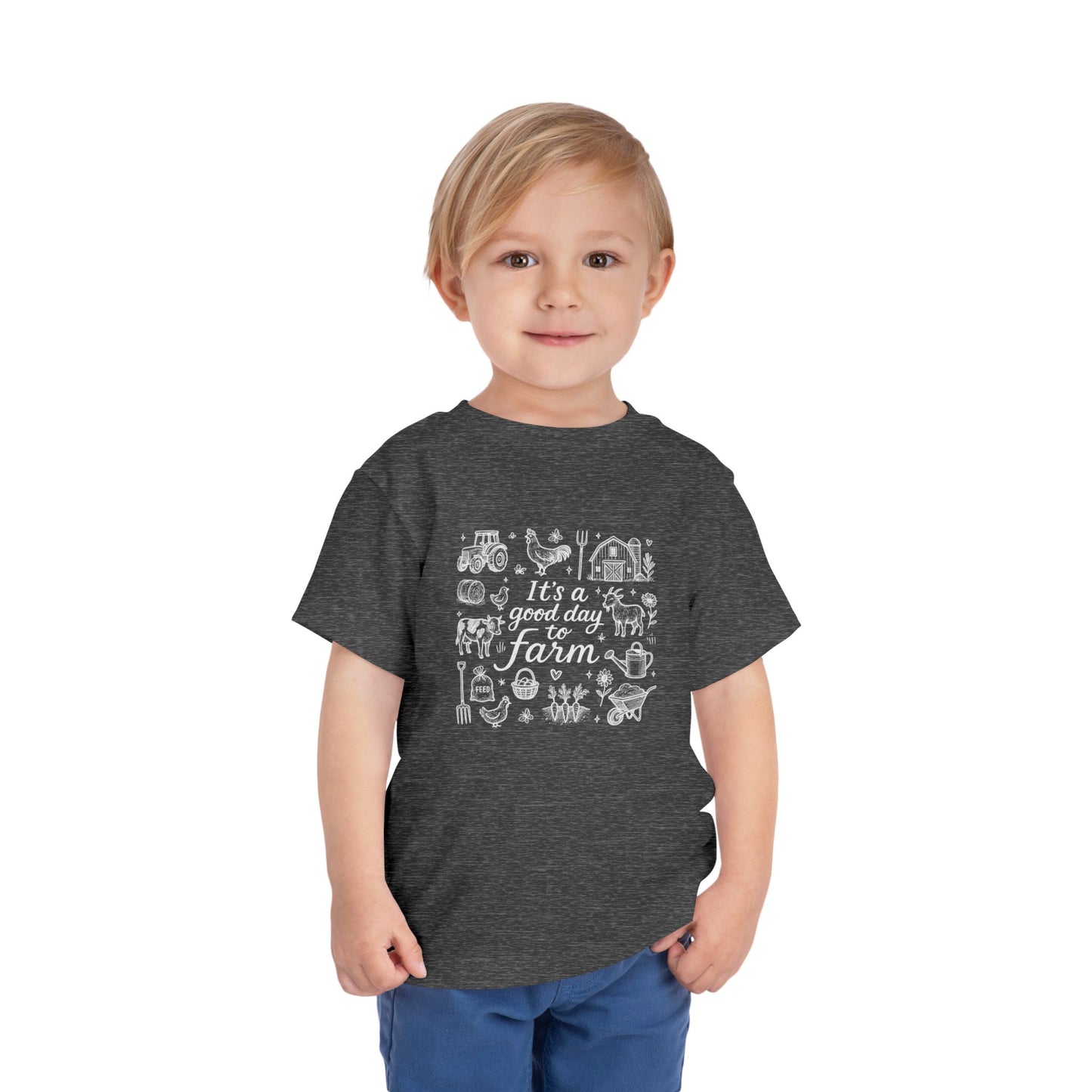 Good Day To Farm - Unisex Toddler/Kid - Front Print on Light & Dark Tees👕