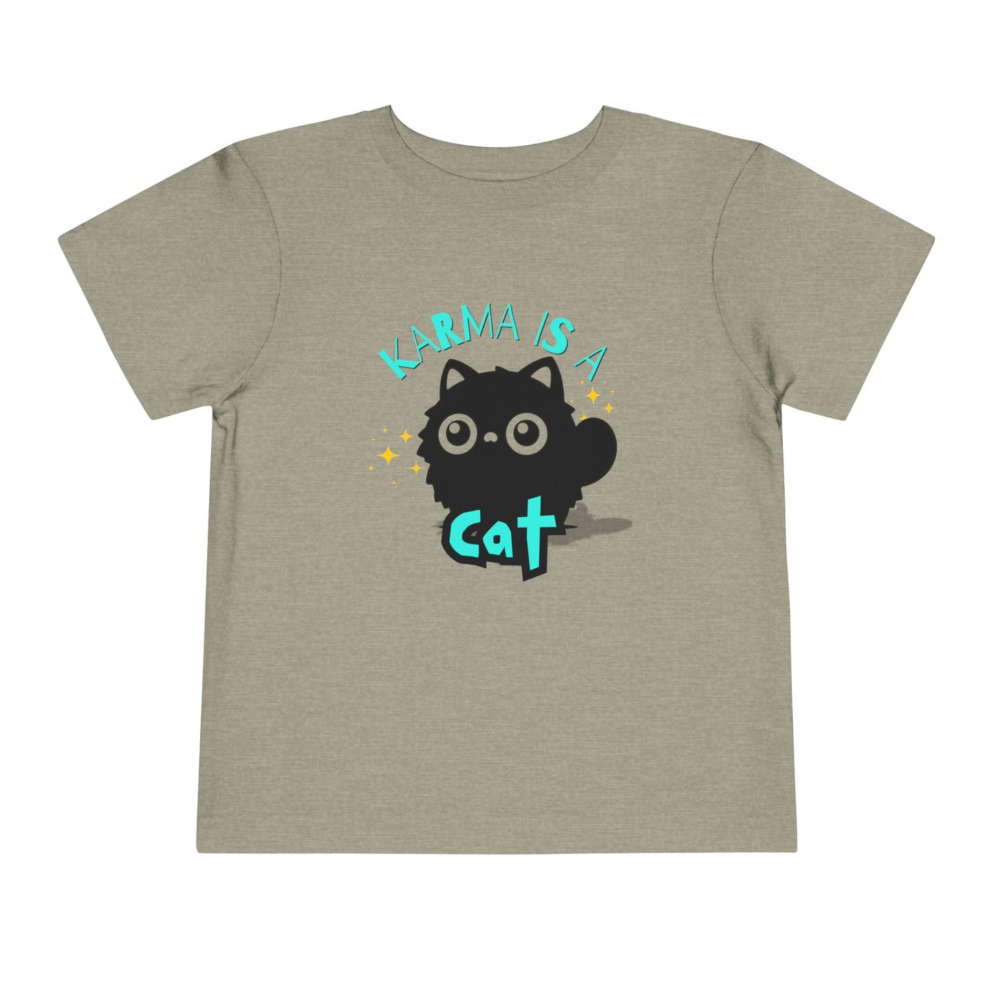 Karma is a Cat - Unisex Toddler/Kid - Front Print on Light & Dark Tees👕