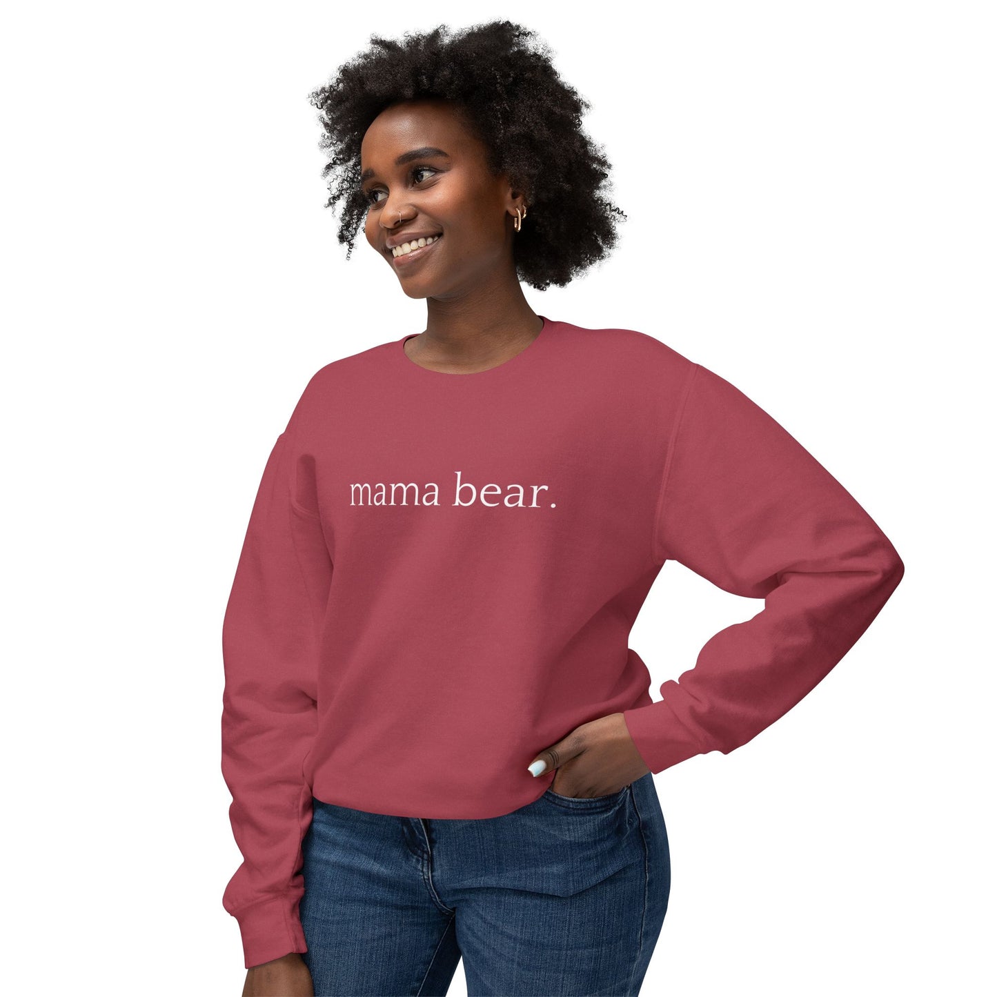 Mama Bear - Unisex - On Dark Lightweight Crewneck Sweatshirt π