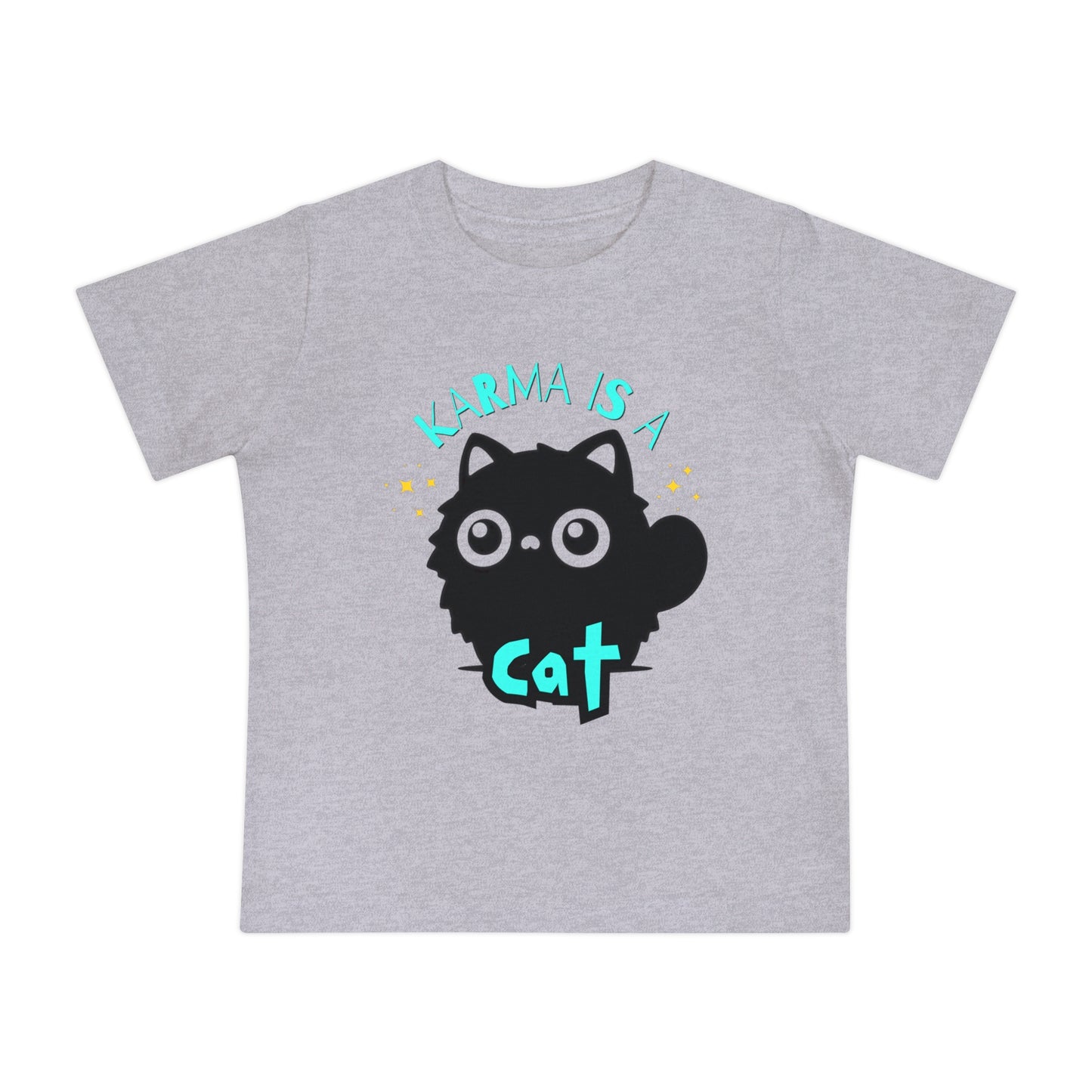 Karma is a Cat - Unisex Baby/Toddler - on Light & Dark Tees👕