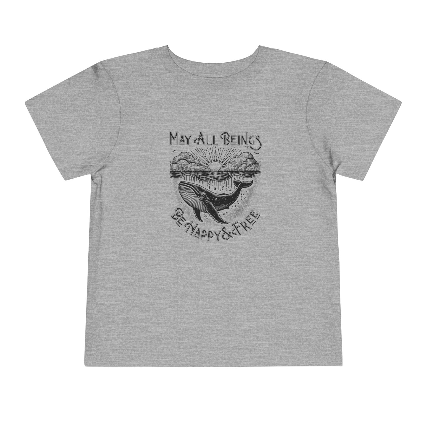 Happy & Free - Unisex Toddler/Kid - Front Print on Light & Dark Tees👕