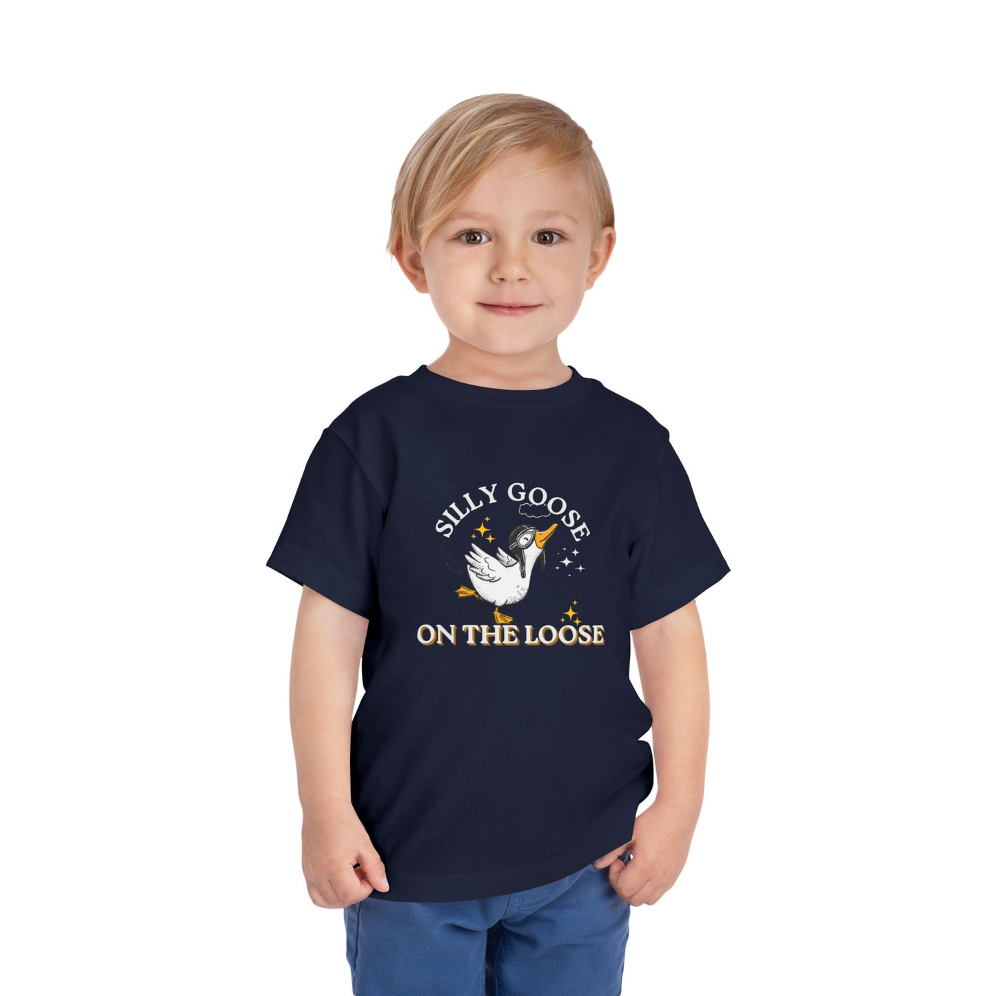 Silly Goose - Unisex Toddler/Kid - Front Print on Light & Dark Tees ๐