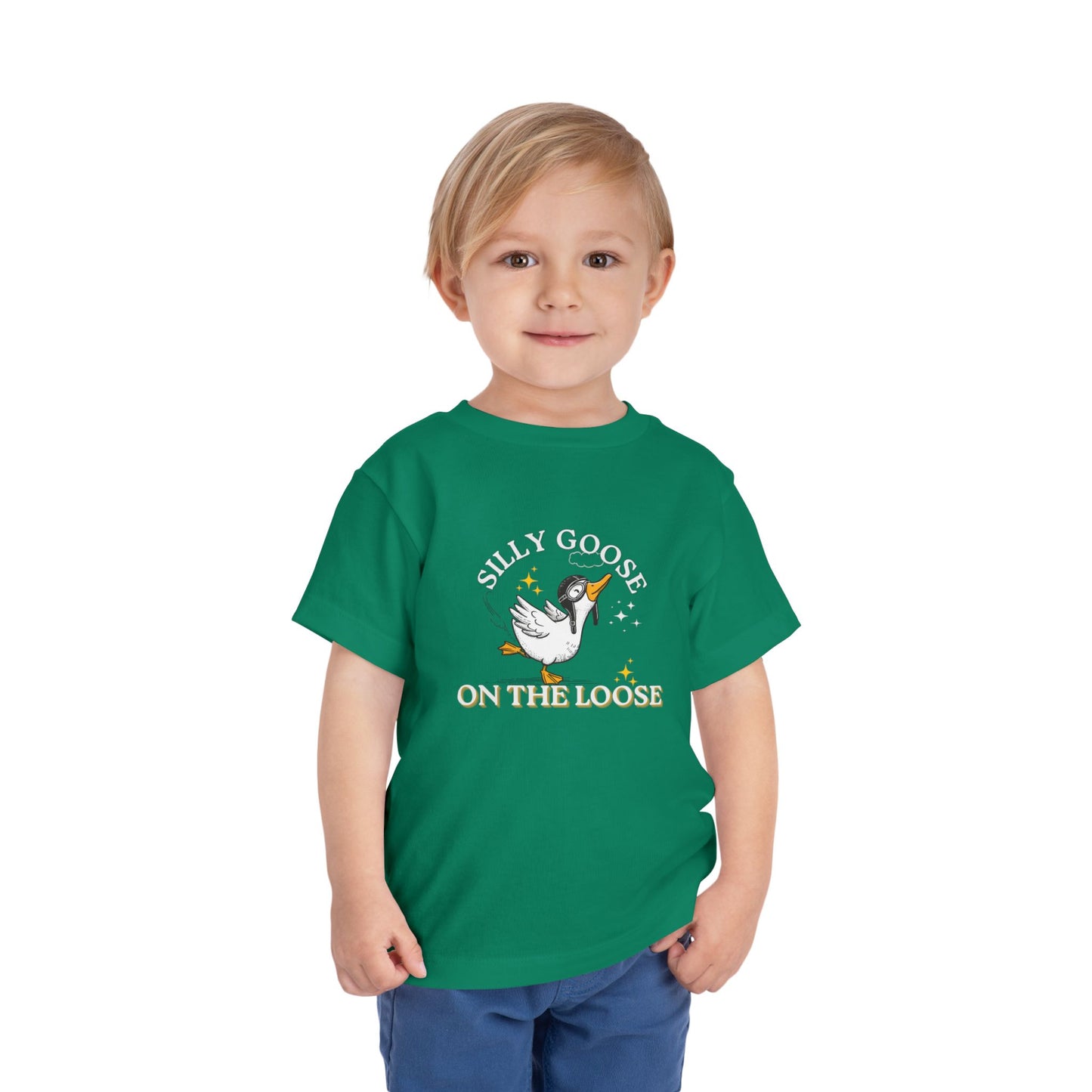 Silly Goose - Unisex Toddler/Kid - Front Print on Light & Dark Tees ๐